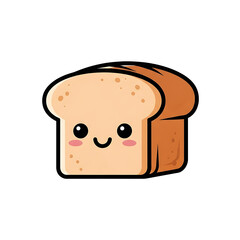 Fototapeta premium Bread Cartoon Smile.