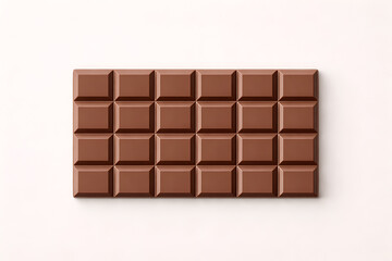 Obraz premium Milk Chocolate Bar on White Background - Sweet Treat