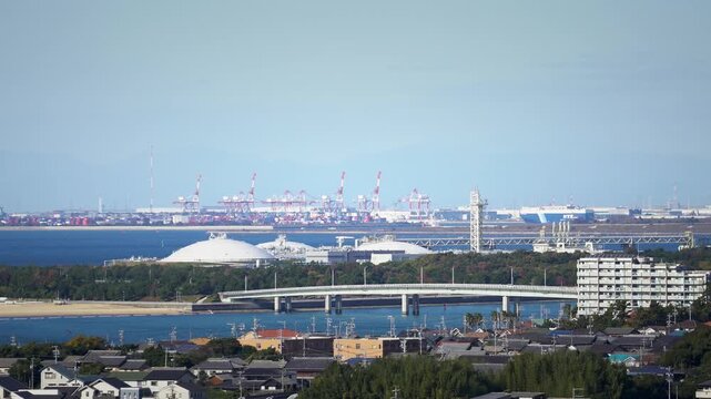 The View of Nagoya Port from Afar