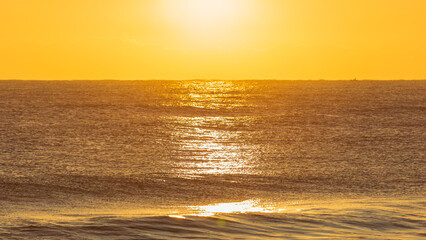 Sunlight Reflection on the Morning Ocean
