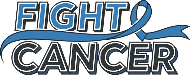 Fight Cancer Awareness Ribbon.