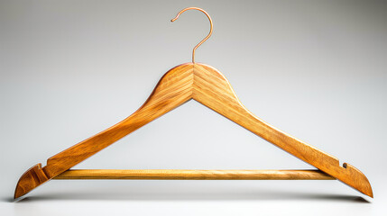 Isolated wooden clothes hanger