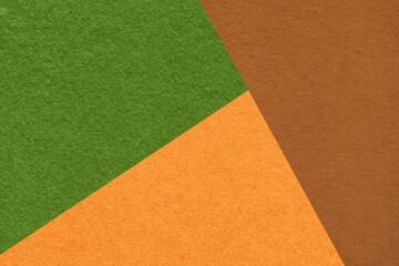 Geometric orange, green and brown texture paper background for presentation, banner or card design template
