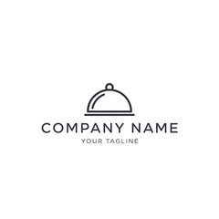 Fototapeta premium Elegant culinary logo featuring utensils for restaurant branding.