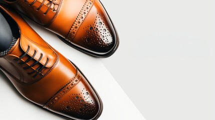 a conceptual image featuring a pair of stylish shoes