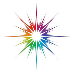 Multicolor starburst explosion
