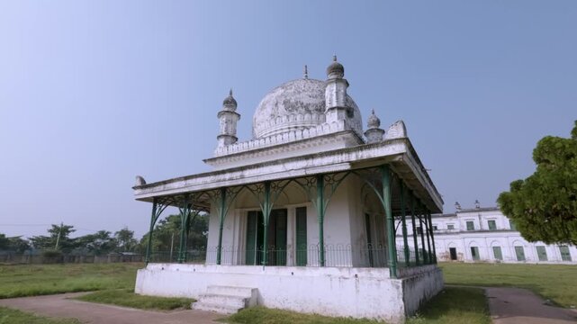 The Madina Mosque was built by the Nawabs during the 18th century in the state of West Bengal, India, in Murshidabad. 