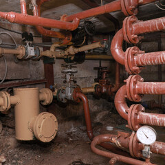 Heating system with heat exchanger, water valves