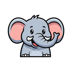 Fototapeta premium Cute Elephant Cartoon. (7)