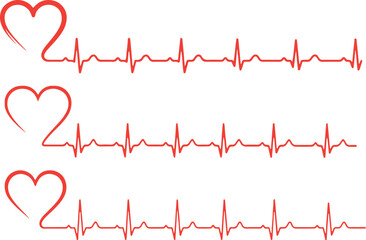 Heart Pulse One Line Drawing  Minimalist Heartbeat Vector Icon