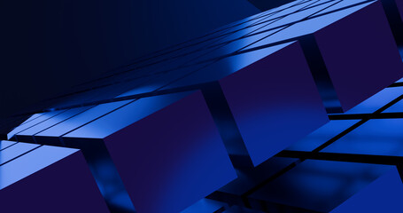 a lot 3d render blue cube wallpaper