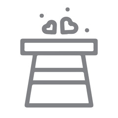 Magic Hat with Hearts Icon