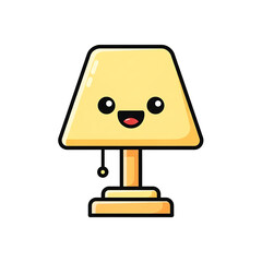 Happy Lamp Cartoon.