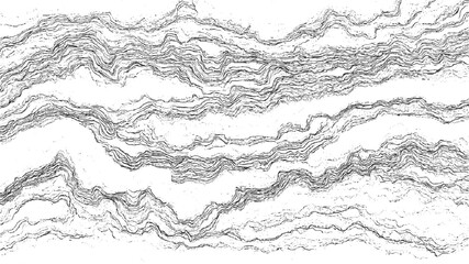 Black and white abstract wavy lines texture with granular detail background