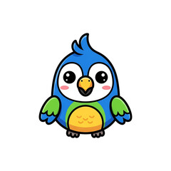 Cute Cartoon Bird. (2)