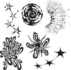 hand drawn overlaping Shapes element