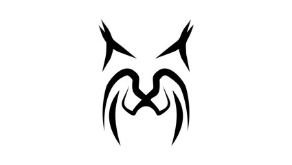 lynx logo, black isolated silhouette © OMIA