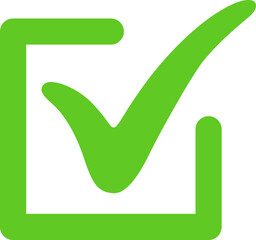 Green checkmark in square box © Little Puppy