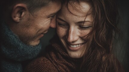 smiling young couple in love