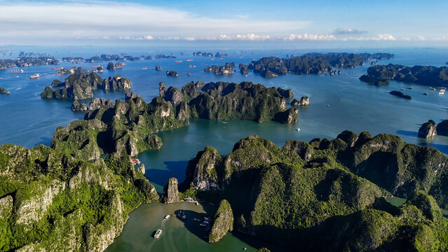 Aerial view of Ha Long Bay