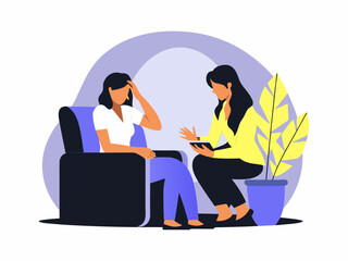 Two women in a supportive conversation one appearing distressed and seeking help