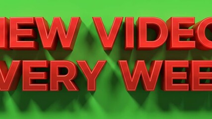 New Video Every Week, Fresh Content, Regular Updates, Video Marketing