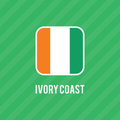 national flag of Ivory Coast in the original 