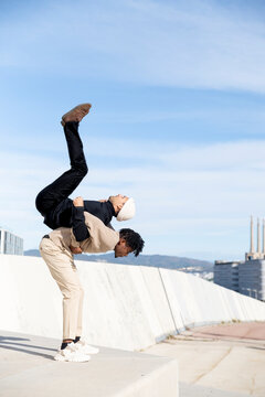 Artistic balance and collaboration in outdoor urban setting in Barcelona