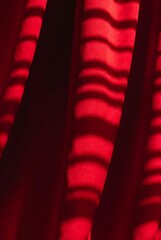 A Dramatic Red Curtain With Striking Light And Shadow Patterns - Abstract Stage Background