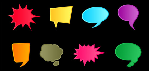 colorful bubble chat, bubble speech