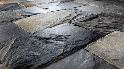 Textured stone flooring modern dark gray interior design element