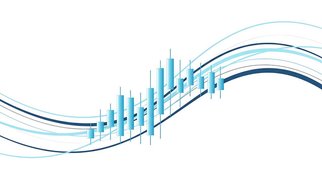 An abstract digital visualization of rising financial market data on a dark background isolated on transparent background - Powered by Adobe