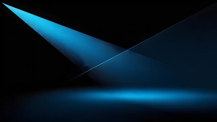 A blue spotlight shining down on a dark background
