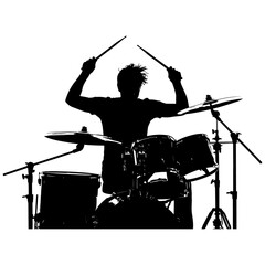 Drummer performing on stage