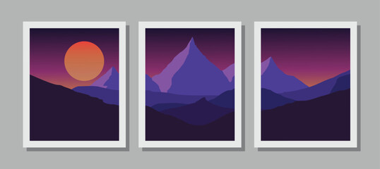 Vibrant mountain landscapes in modern framed art prints