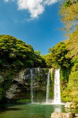 Cheonjiyeon Waterfalls in Jeju, South Korea