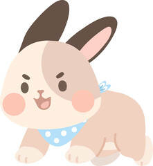 Cartoon Rabbit Ready to Run