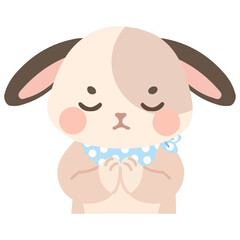 Illustration of a Praying Rabbit