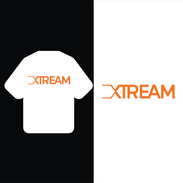 XTREAM Logo Design with T-Shirt Mockup for Branding