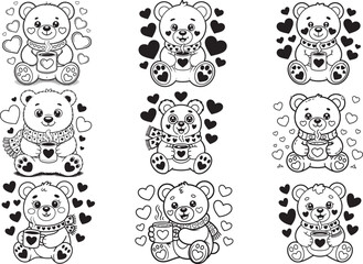Teddy Bear Love Valentine Heart SVG