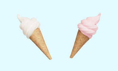 소프트 아이스크림 콘 Soft Serve Ice Cream Cone