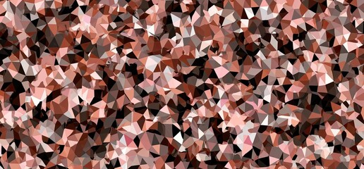 A mosaic of triangular and irregular shapes with brown, copper, and rose gold hues filling the space