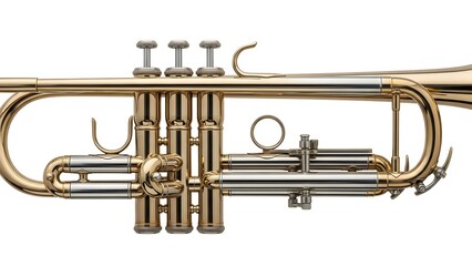 Obraz premium Trumpet Instrument Anatomy Ultra Realistic Illustration