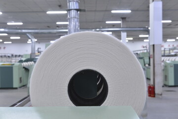 Cotton textile factory equipment is in operation