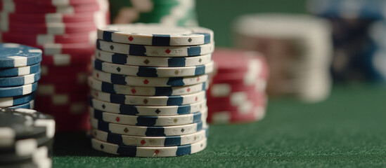 Stacked Poker Chips