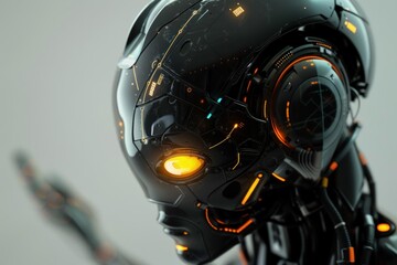 Advanced cyborg showcasing the future of robotics, artificial intelligence, and machine learning