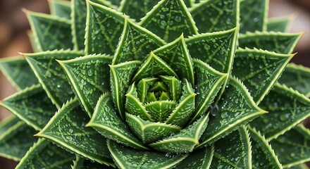 Close-up of a green succulent plant.