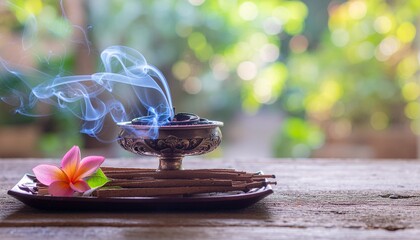 Agarwood Aroma for Meditation and Relaxation Concept