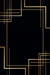 Gilded Geometric: Black and Gold Art Deco Pattern Design