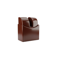 Dark Chocolate Bar: A studio shot of a perfectly formed dark chocolate bar, showcasing its rich, enticing color and smooth texture, the epitome of indulgence and confectionary artistry.